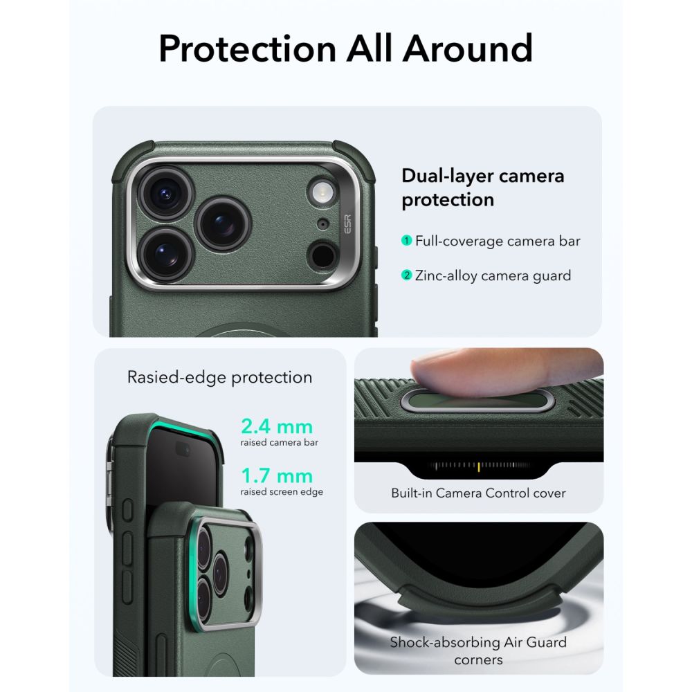 ESR ESR iPhone 18 Pro Max/17 Pro Max Skal MagSafe Cyber Tough Kickstand