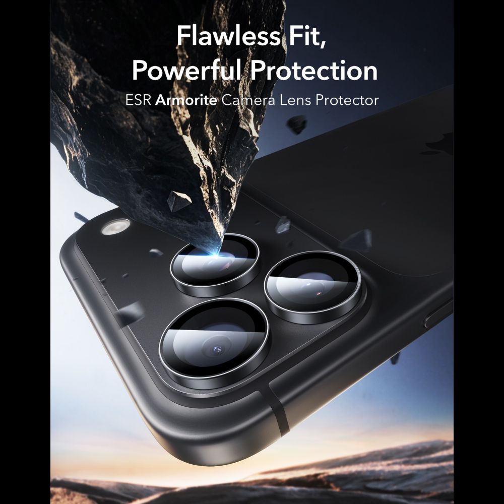ESR ESR iPhone 18 Pro / 18 Pro Max Linsskydd Armorite Svart