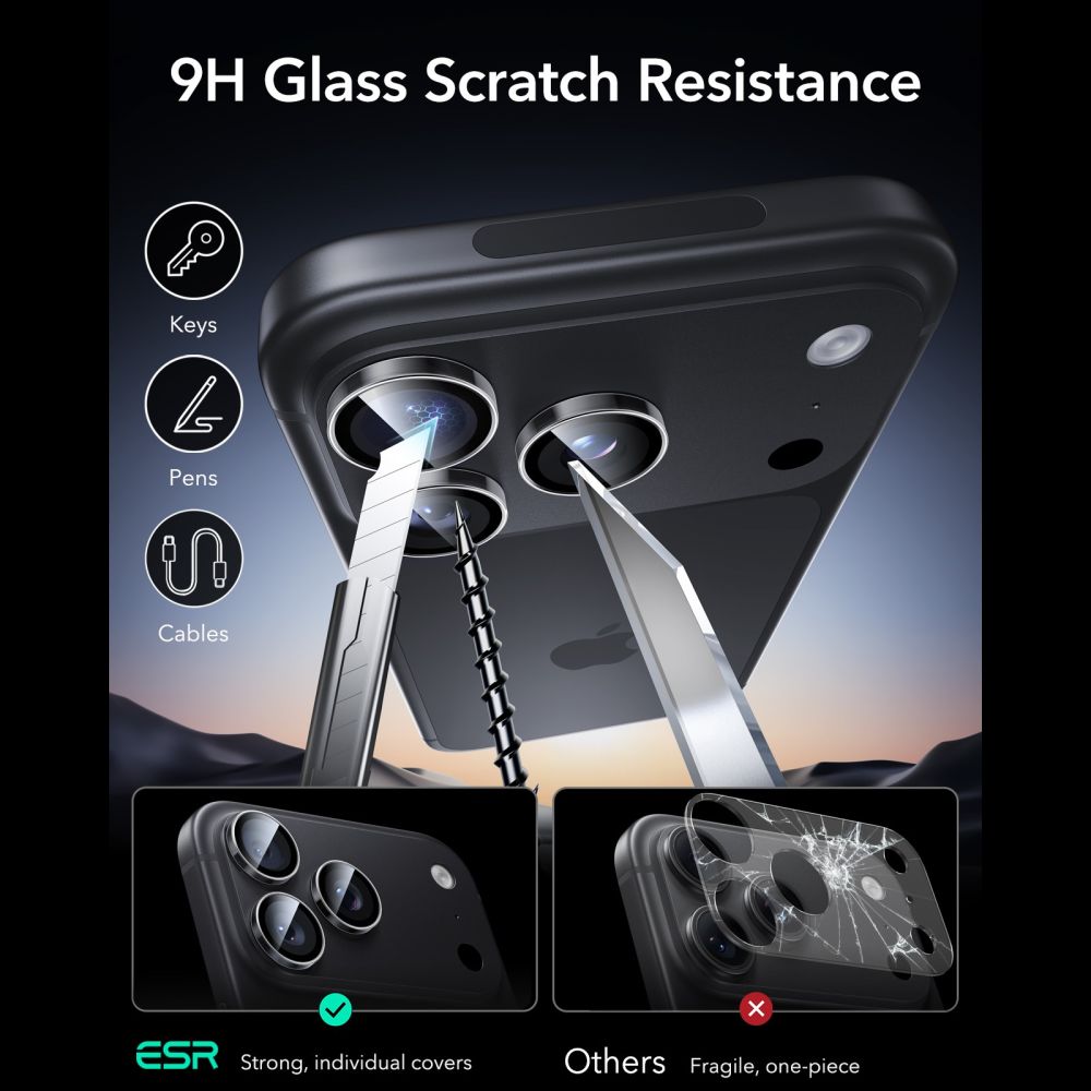 ESR ESR iPhone 18 Pro / 18 Pro Max Linsskydd Armorite