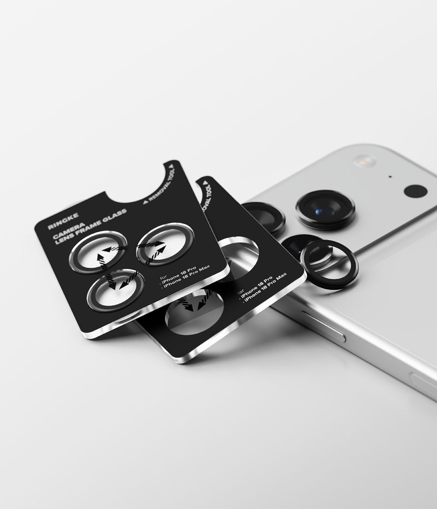 Ringke Ringke iPhone 18 Pro / 18 Pro Max 2-PACK Linsskydd Svart