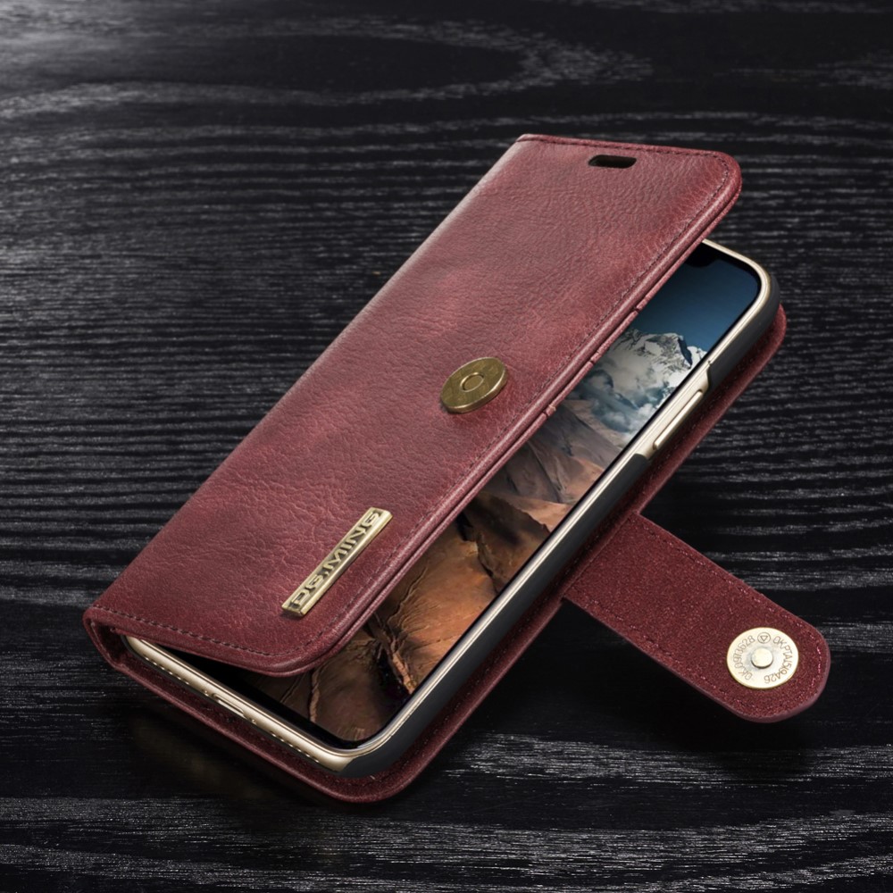DG.MING iPhone X/Xs - DG.MING Plånboksfodral/Magnet Skal - Röd