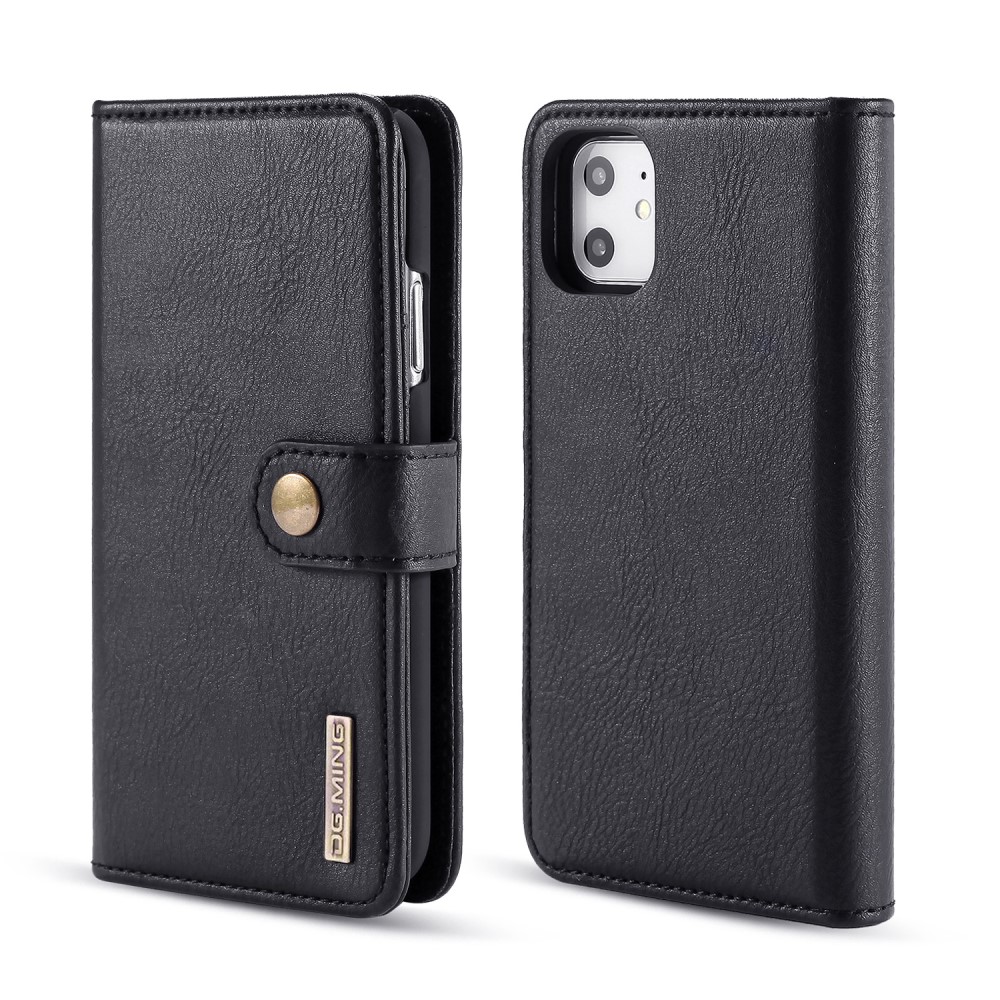 DG.MING iPhone 11 - DG.MING Plånboksfodral/Magnet Skal - Svart