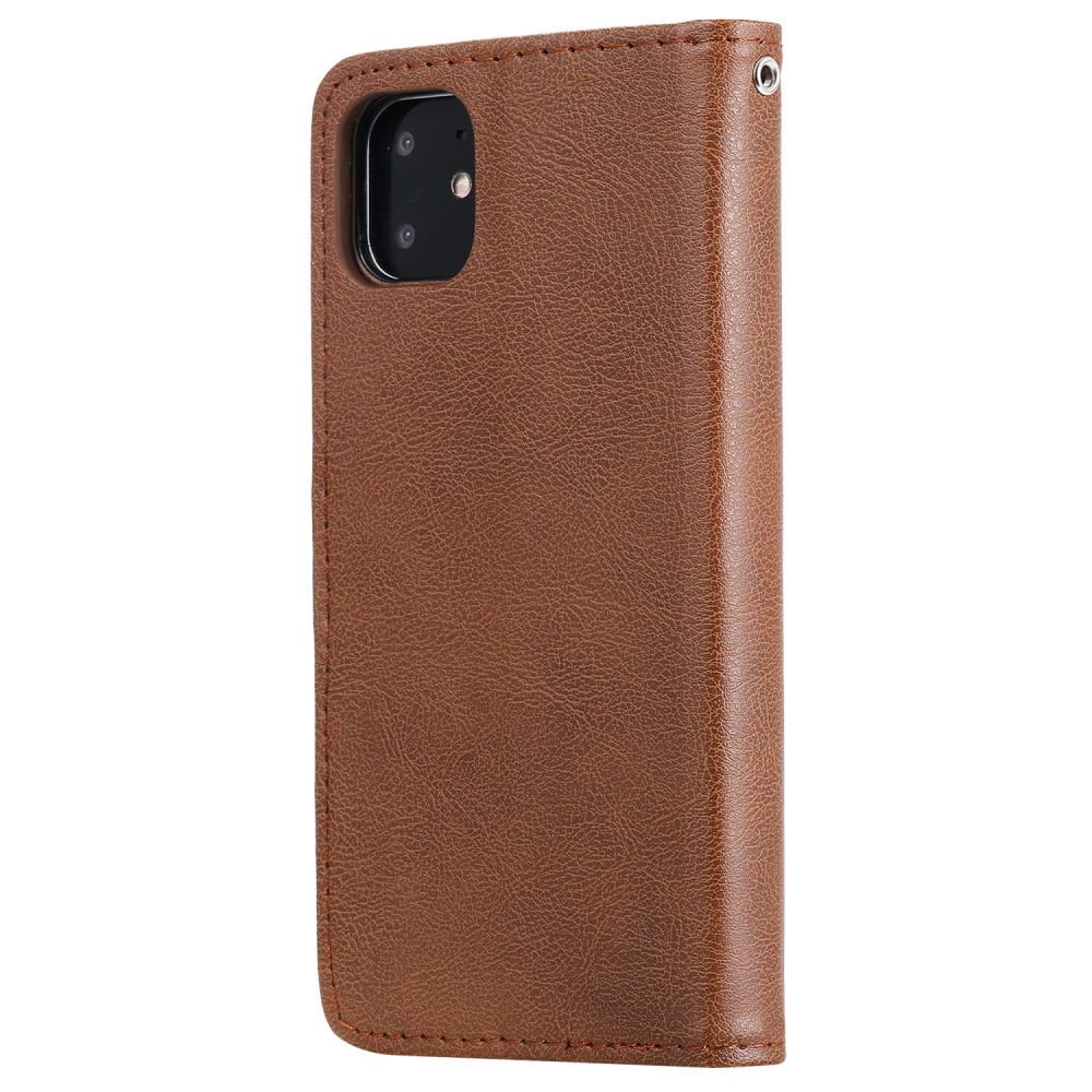  iPhone 11 - Plånboksfodral/Magnet Skal 2in1 - Brun