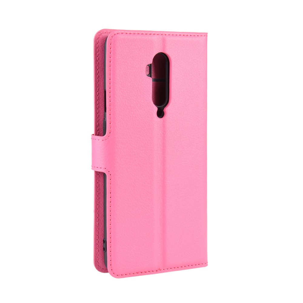  OnePlus 7T Pro - Litchi Plånboksfodral - Rosa