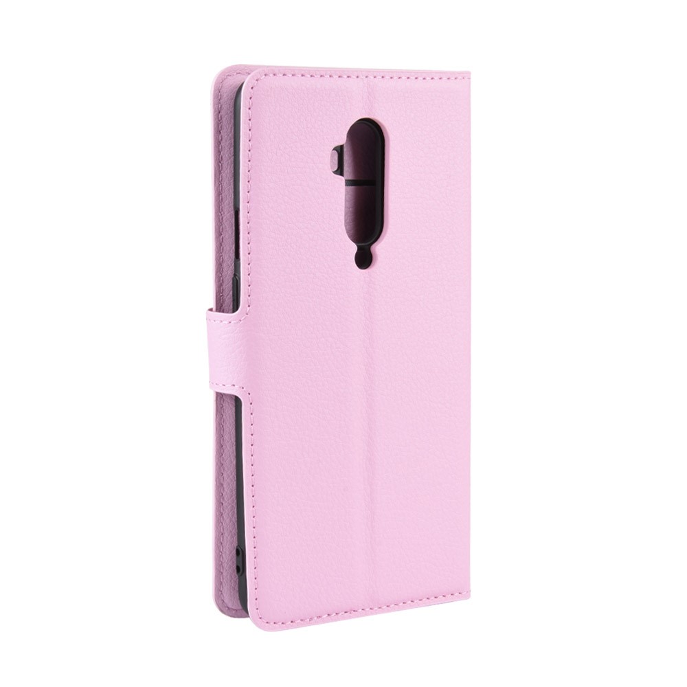  OnePlus 7T Pro - Litchi Plånboksfodral - Ljus Rosa