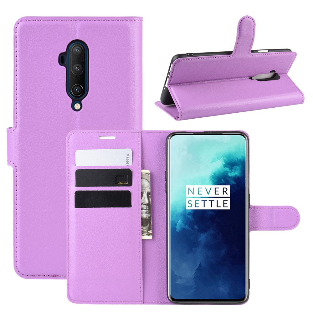  OnePlus 7T Pro - Litchi Plånboksfodral - Lila