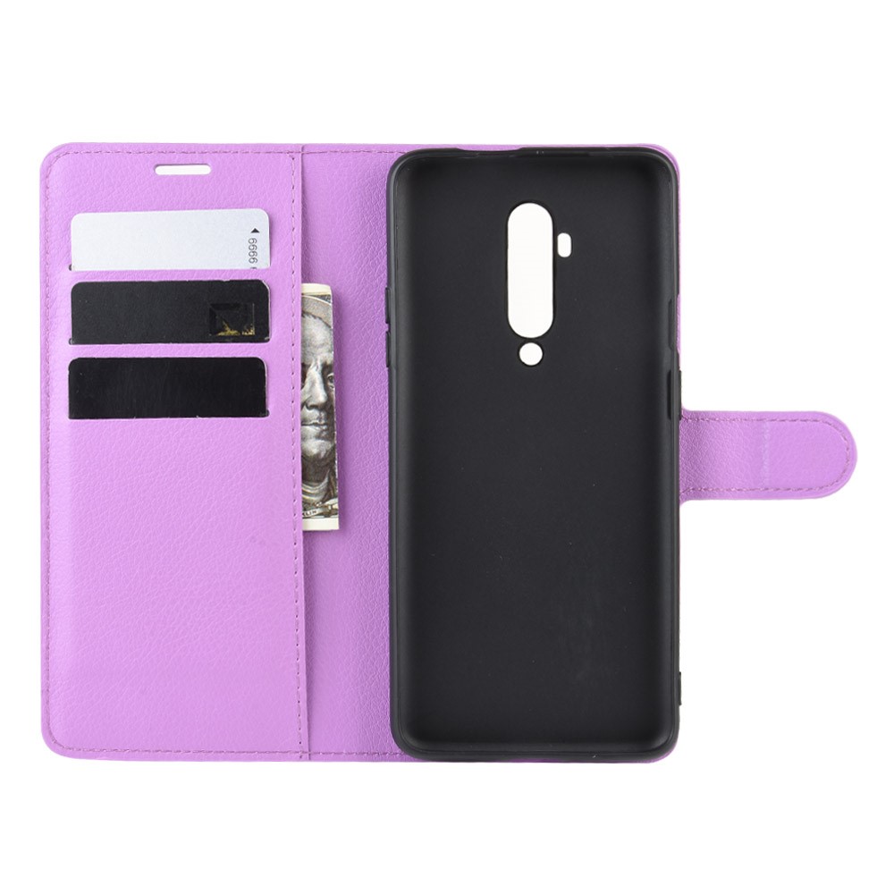  OnePlus 7T Pro - Litchi Plånboksfodral - Lila