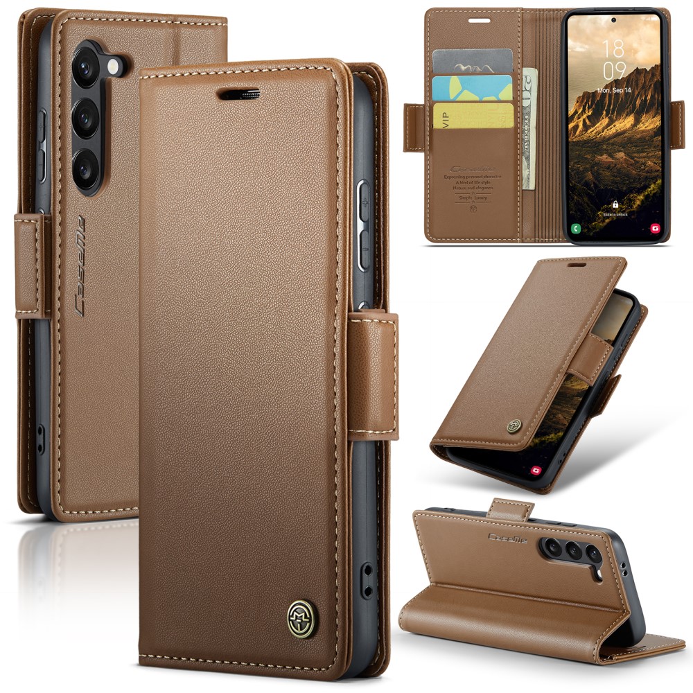 CASEME CASEME Samsung Galaxy A16 Fodral Läder RFID Brun