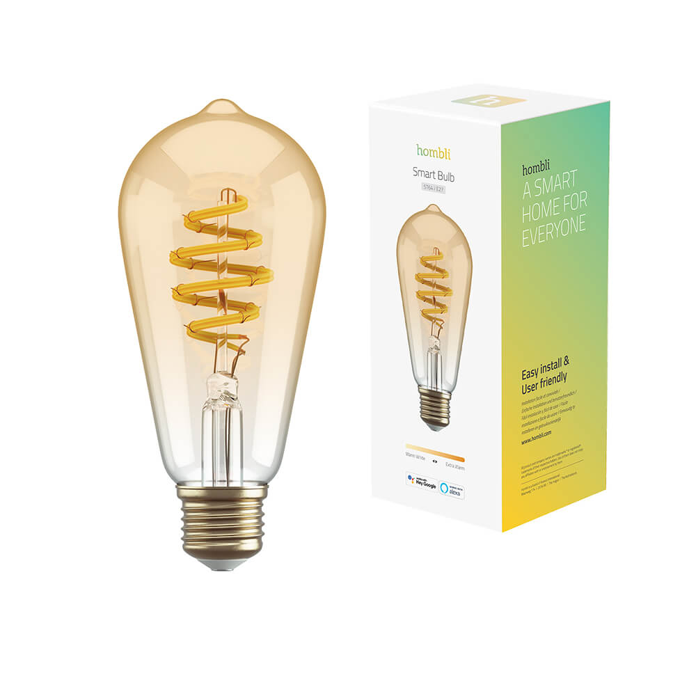 Hombli Hombli Smart Lampa Glödtråd E27 ST64-Bärnsten CCT