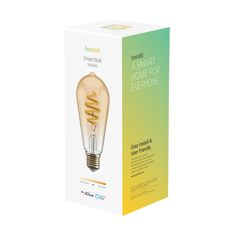 Hombli Hombli Smart Lampa Glödtråd E27 ST64-Bärnsten CCT