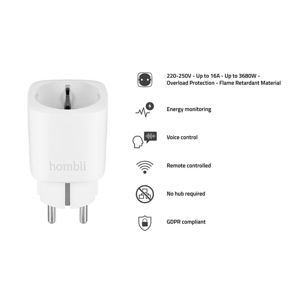 Hombli Hombli 3-PACK EU Smart Plug Promo Pack Vit