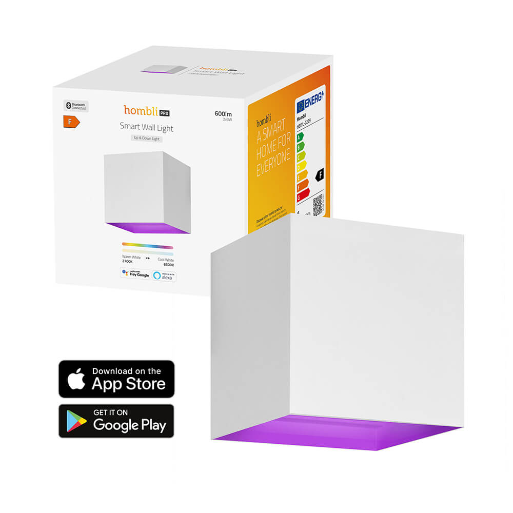 Hombli Hombli Smart Vägglampa Inomhus och Utomhus RGB CCT Vit