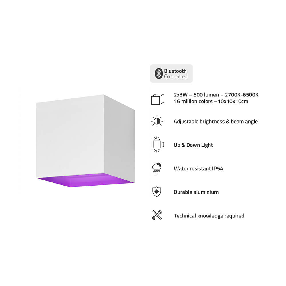 Hombli Hombli Smart Vägglampa Inomhus och Utomhus RGB CCT Vit