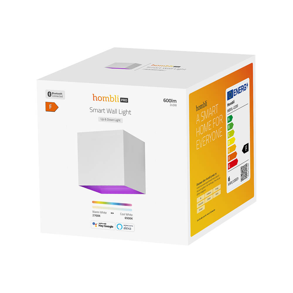 Hombli Hombli Smart Vägglampa Inomhus och Utomhus RGB CCT Vit