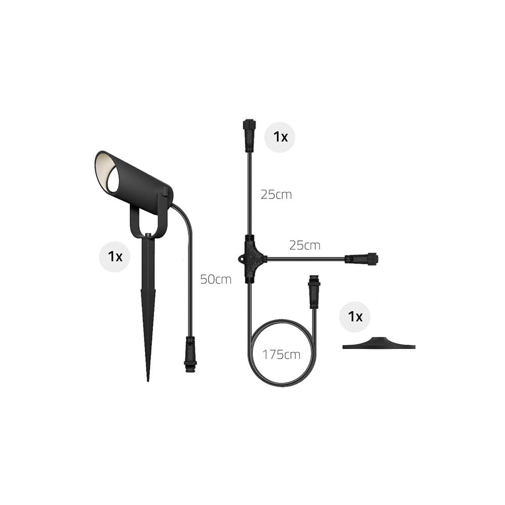 Hombli Hombli Smart Utomhus Spotlight 1-pack RGB CCT Svart