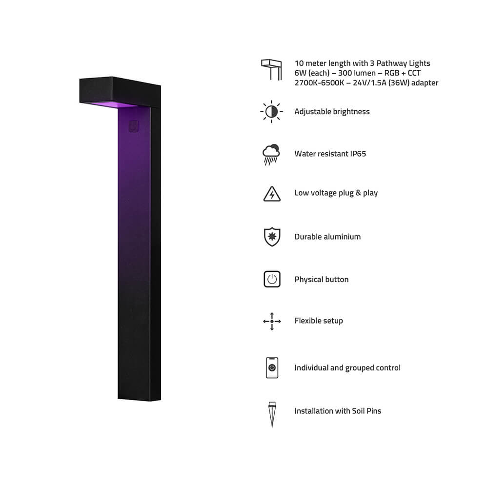 Hombli Hombli Smart Gångbelysning 1-pack RGB CCT Svart