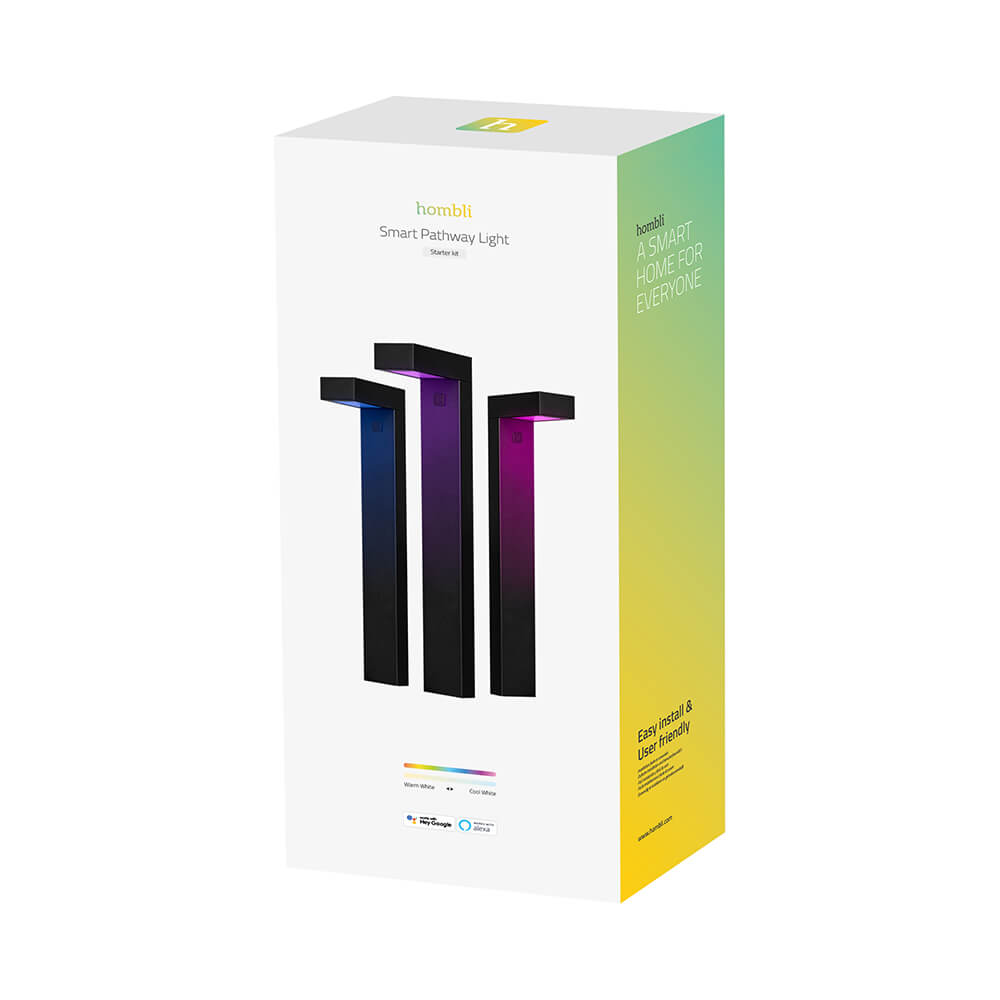 Hombli Hombli Smart Gångbelysning 3-pack RGB CCT Svart