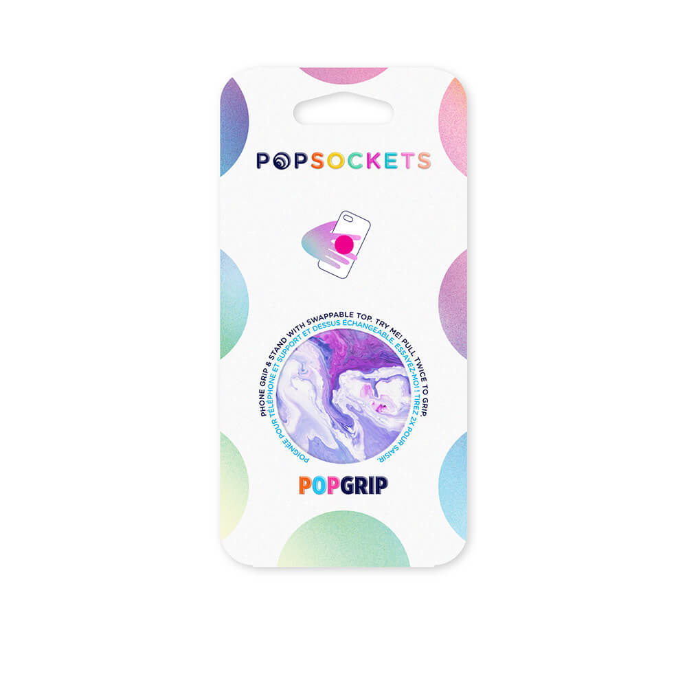 PopSockets PopSockets Avtagbart Grip med Ställfunktion Lavender Flow