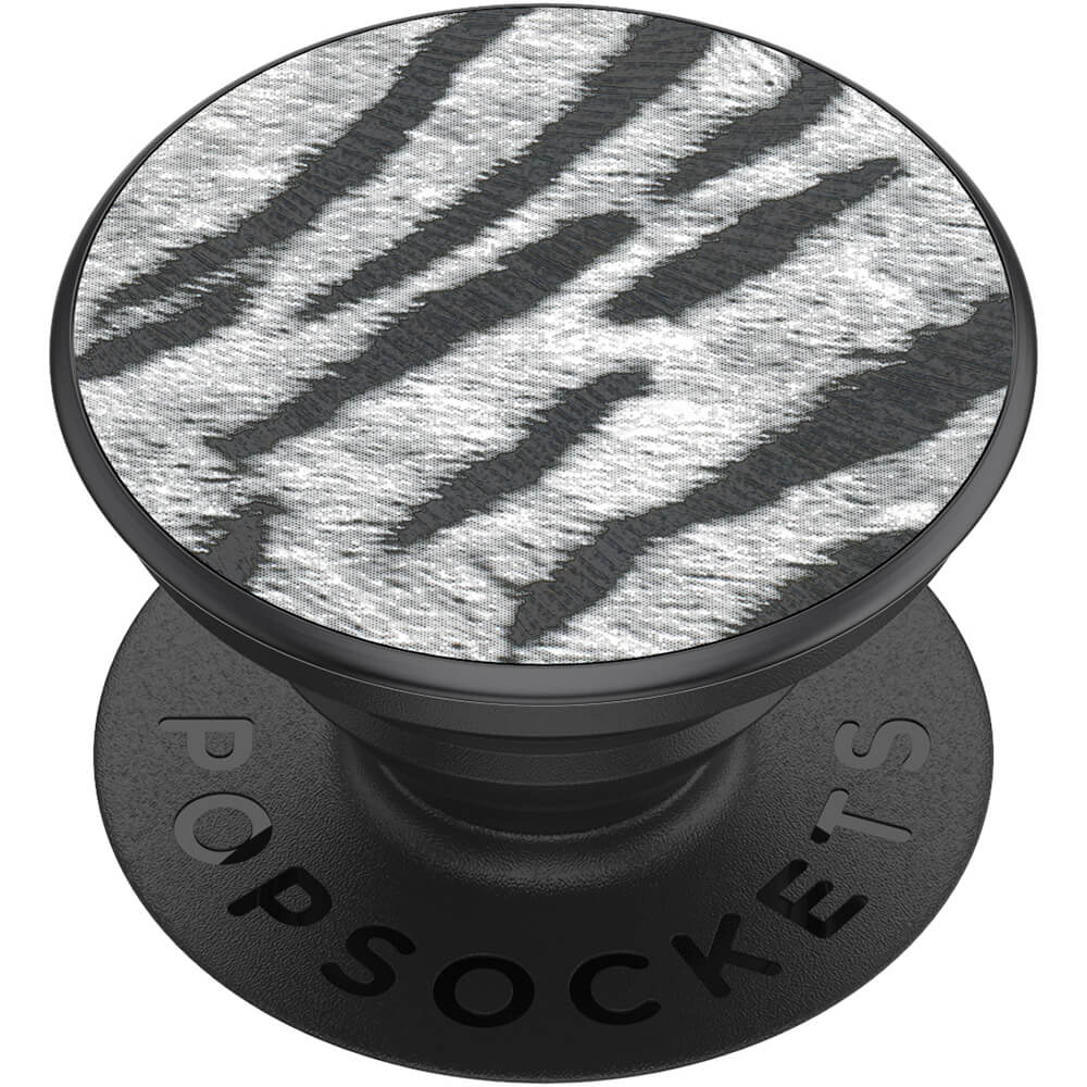 PopSockets PopSockets Avtagbart Grip med Ställfunktion Premium Vegan Leather Zebra