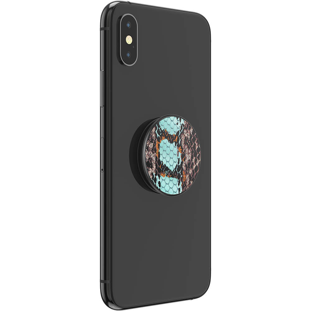 PopSockets PopSockets Avtagbart Grip med Ställfunktion LUXE Embossed Metal Water Snake
