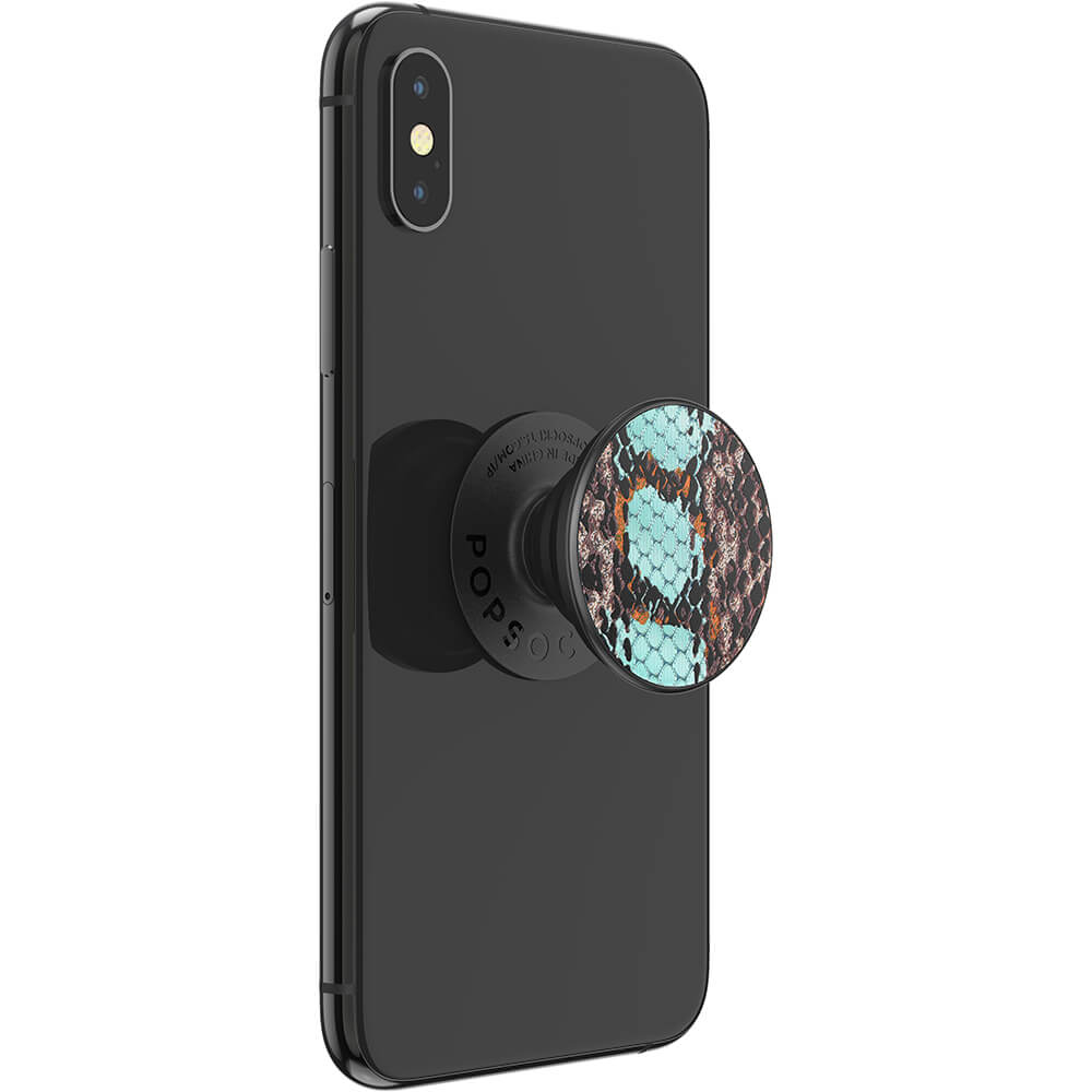 PopSockets PopSockets Avtagbart Grip med Ställfunktion LUXE Embossed Metal Water Snake