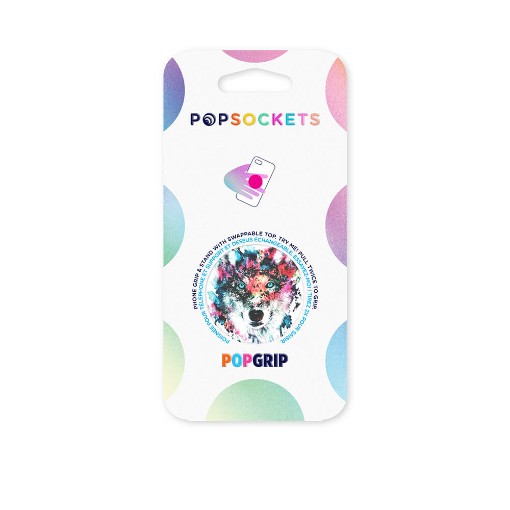 PopSockets PopSockets Avtagbart Grip med Ställfunktion Wolf