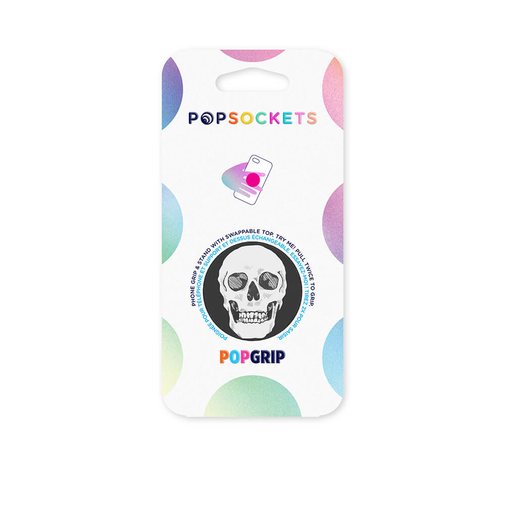 PopSockets PopSockets Avtagbart Grip med Ställfunktion Shaky Bones White