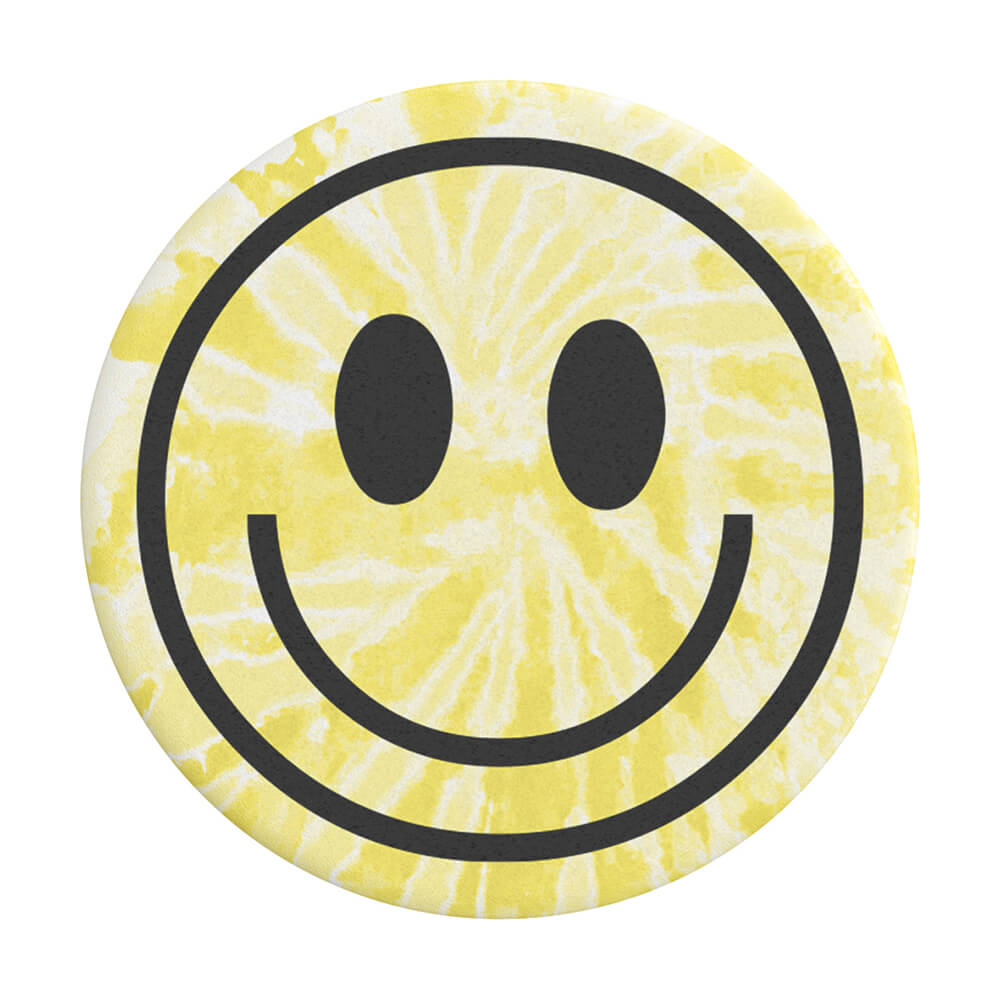 PopSockets PopSockets Avtagbart Grip med Ställfunktion Tie Dye Smiley
