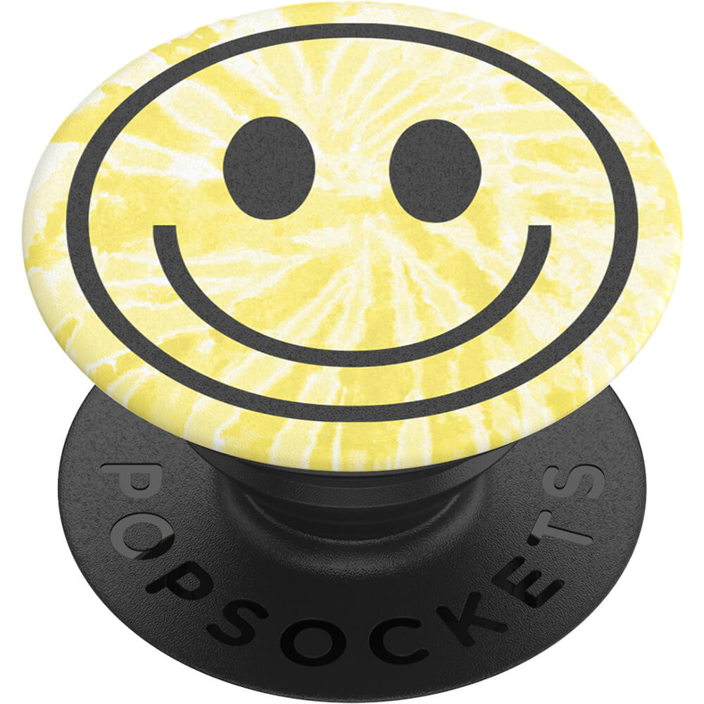 PopSockets PopSockets Avtagbart Grip med Ställfunktion Tie Dye Smiley