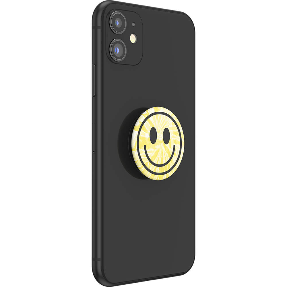 PopSockets PopSockets Avtagbart Grip med Ställfunktion Tie Dye Smiley