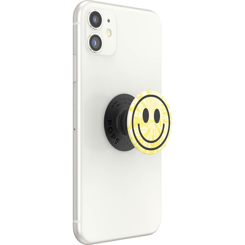 PopSockets PopSockets Avtagbart Grip med Ställfunktion Tie Dye Smiley