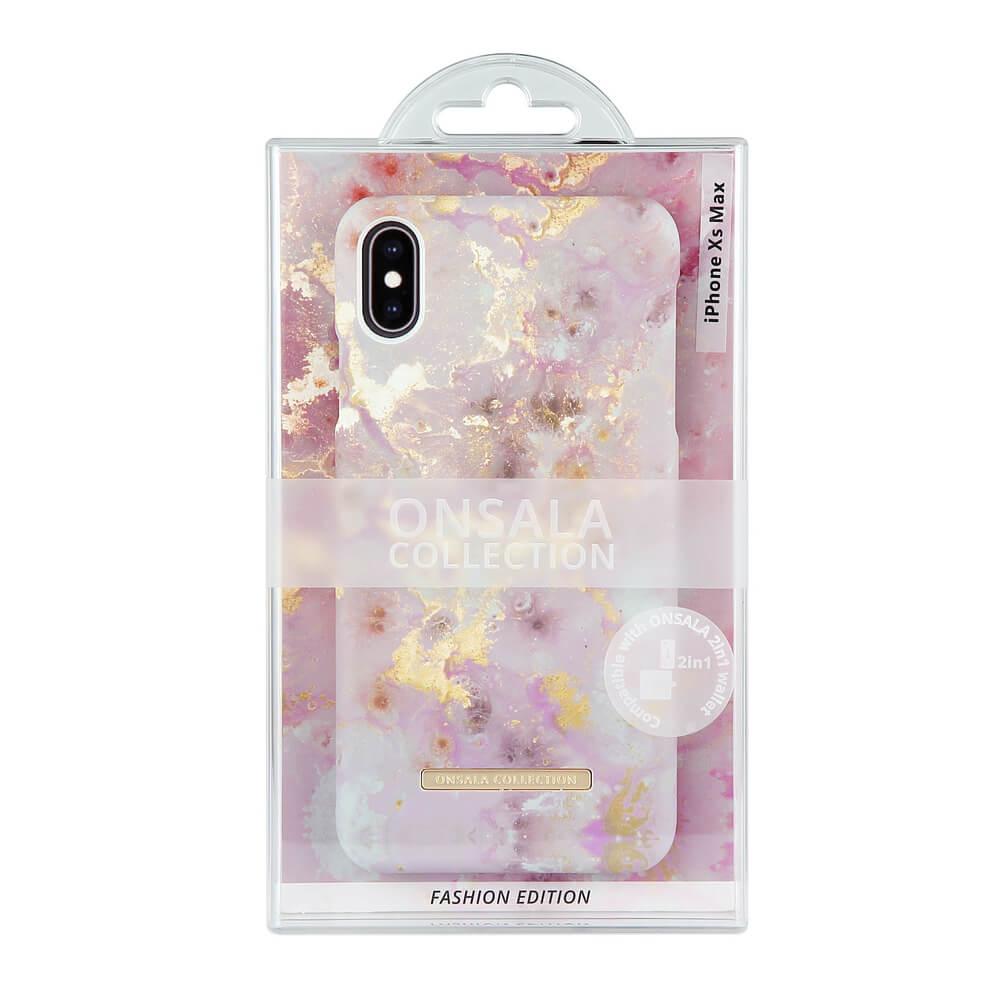 Onsala ONSALA iPhone XS Max Mobilskal Soft RoseGold Marble