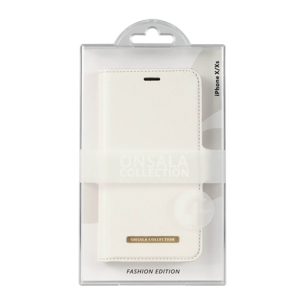 Onsala ONSALA iPhone X / XS 2in1 Magnet Fodral / Skal Saffiano White