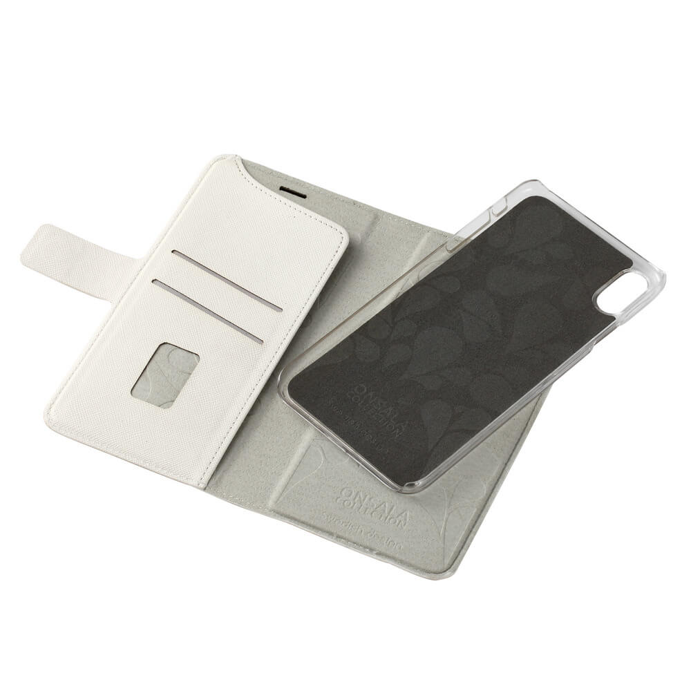 Onsala ONSALA iPhone XS Max 2in1 Magnet Fodral / Skal Saffiano White