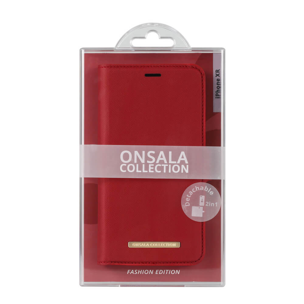 Onsala ONSALA iPhone XR 2in1 Magnet Fodral / Skal Saffiano Red