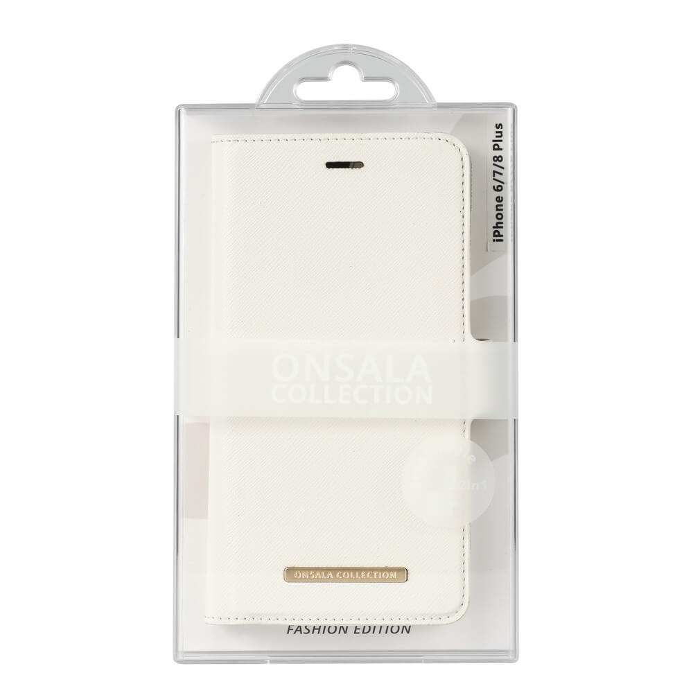 Onsala ONSALA iPhone 6/7/8 Plus 2in1 Magnet Fodral / Skal Saffiano White
