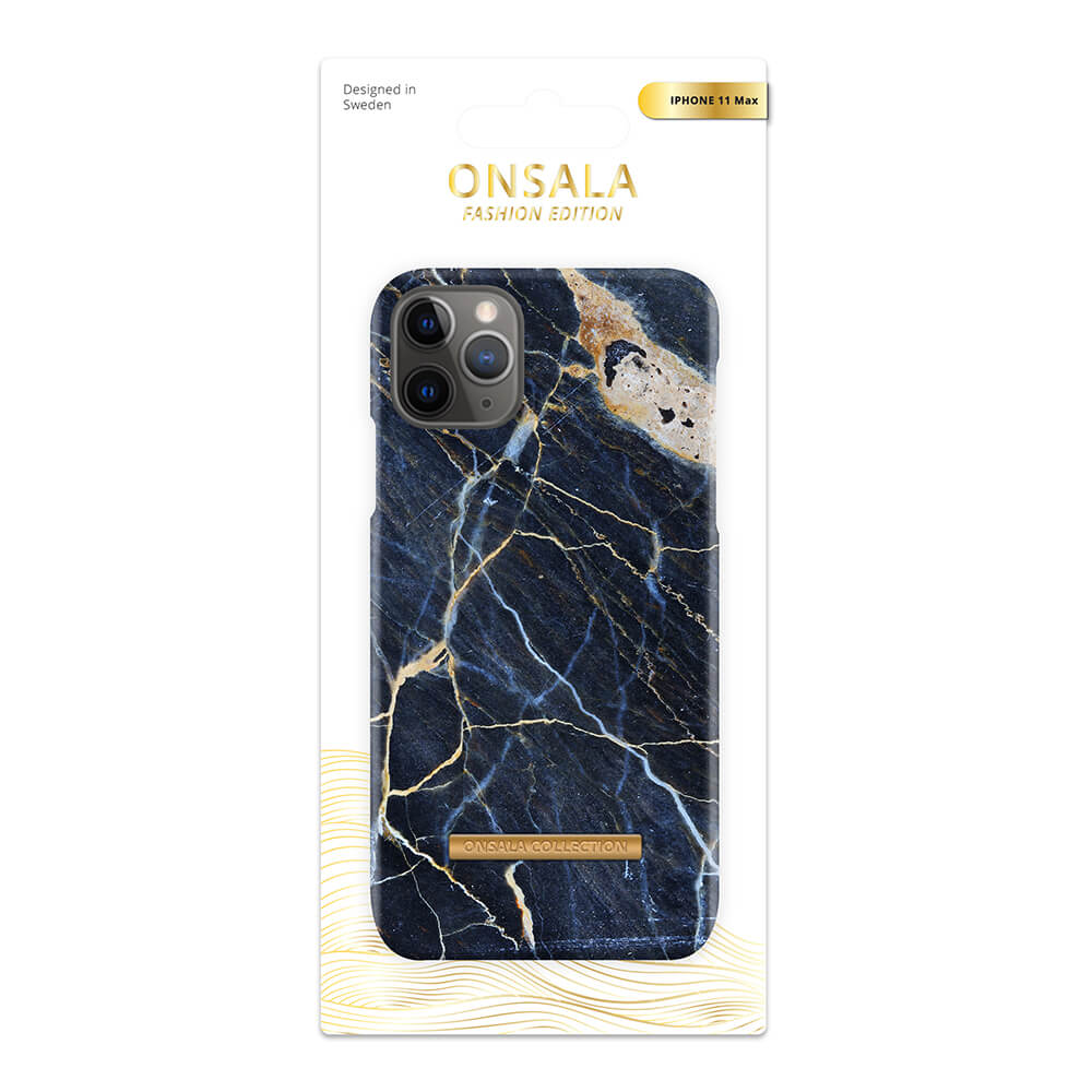 Onsala ONSALA iPhone 11 Pro Max Mobilskal Soft Black Galaxy Marble