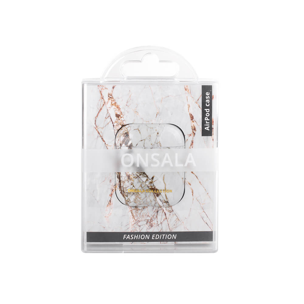 Onsala ONSALA AirPods Fodral White Rhino Marble