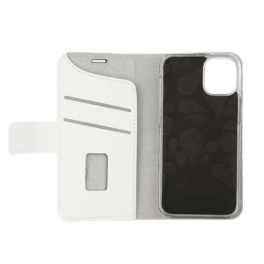 Onsala ONSALA iPhone 12 Mini 2in1 Magnet Fodral / Skal Saffiano White