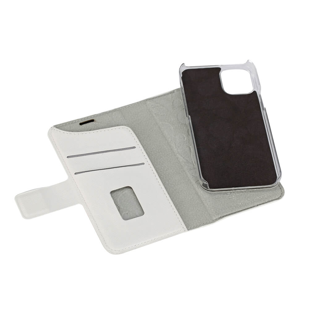 Onsala ONSALA iPhone 12 Mini 2in1 Magnet Fodral / Skal Saffiano White