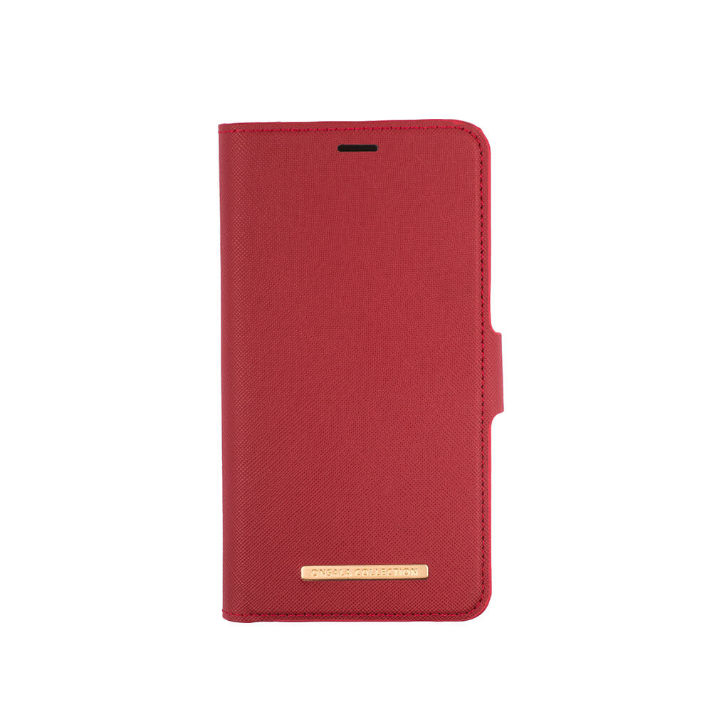 Onsala ONSALA iPhone 12 Mini 2in1 Magnet Fodral / Skal Saffiano Red