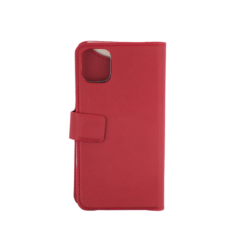 Onsala ONSALA iPhone 12 Mini 2in1 Magnet Fodral / Skal Saffiano Red