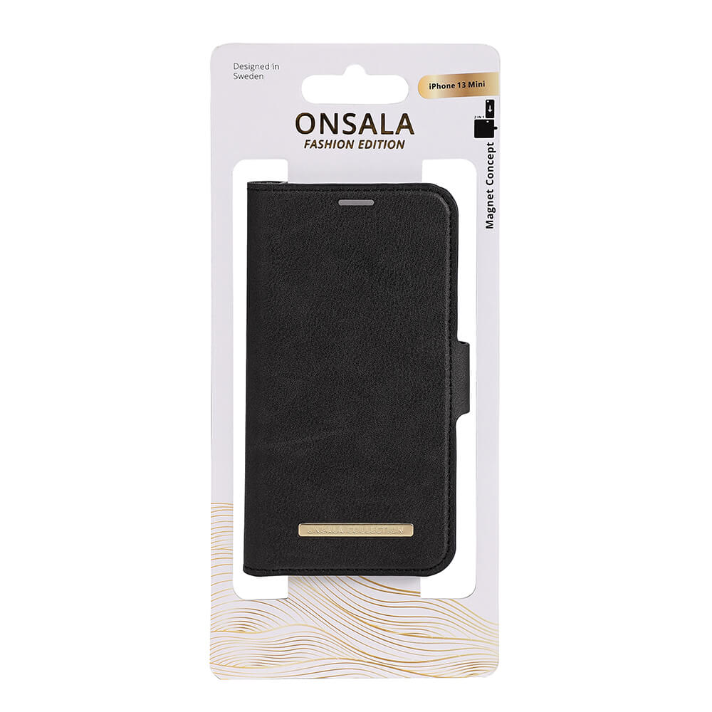 Onsala ONSALA iPhone 13 Mini 2in1 Magnet Fodral / Skal Midnight Black