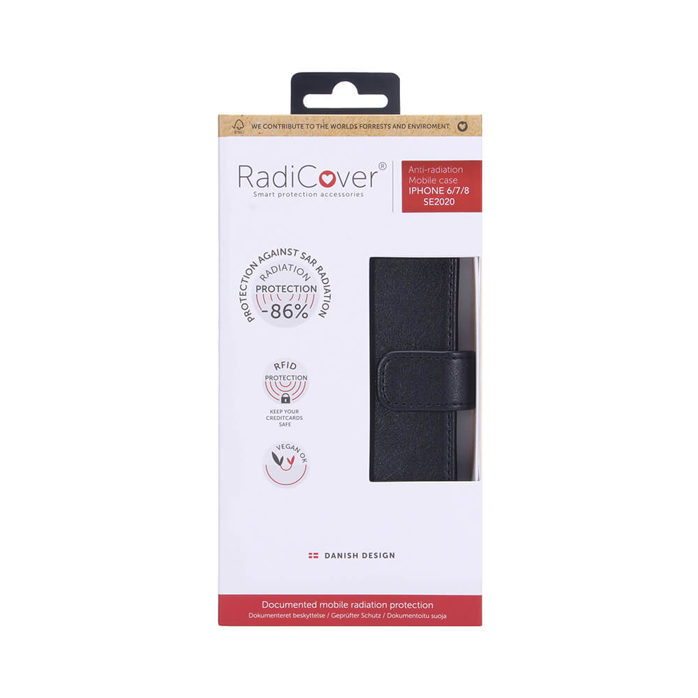 Radicover Radicover iPhone 6/7/8/SE Mobilfodral Strålningsskydd Svart