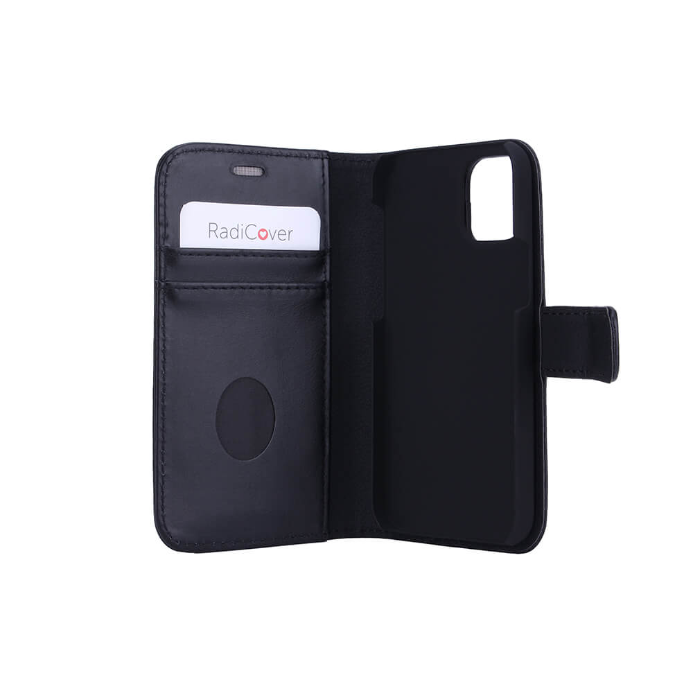 Radicover Radicover iPhone 12 Mini Mobilfodral 2in1 Äkta Läder Svart
