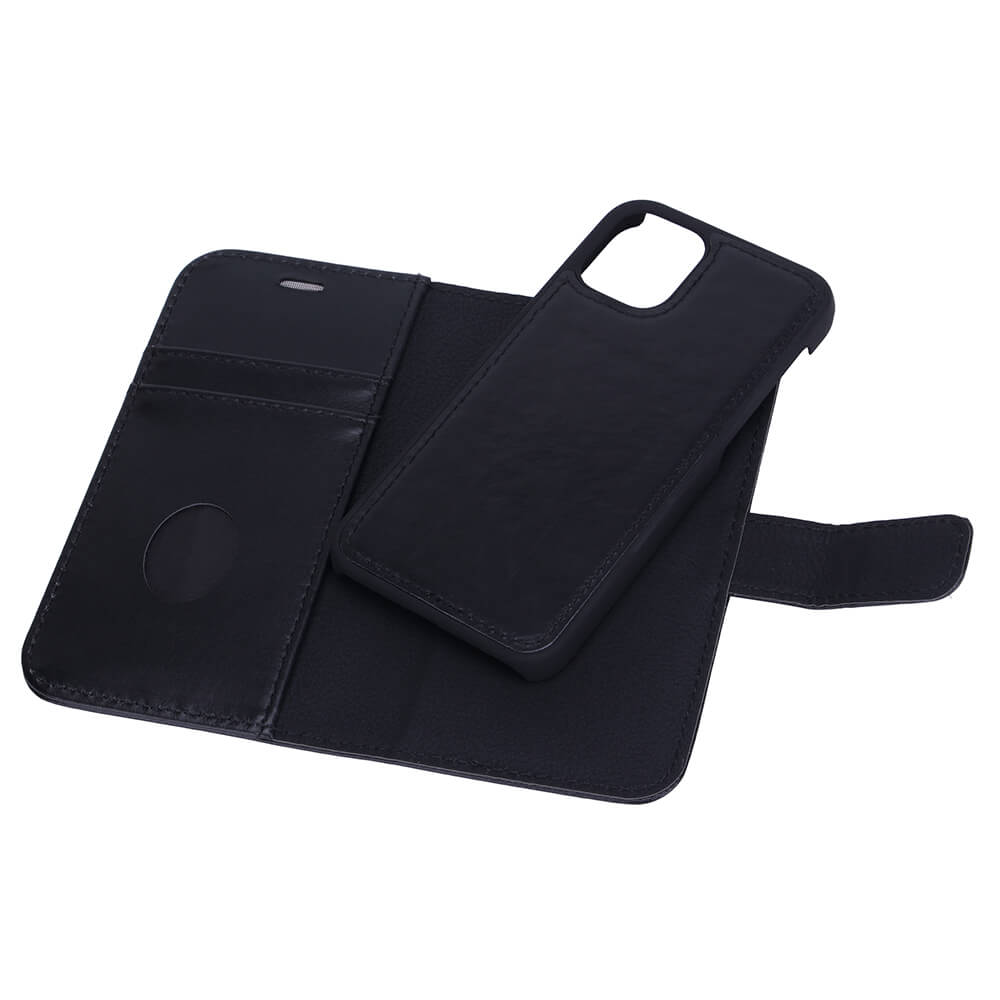 Radicover Radicover iPhone 12 Mini Mobilfodral 2in1 Äkta Läder Svart