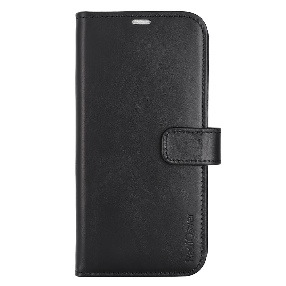 Radicover Radicover iPhone 14 Plus Mobilfodral 2in1 Äkta Läder Svart