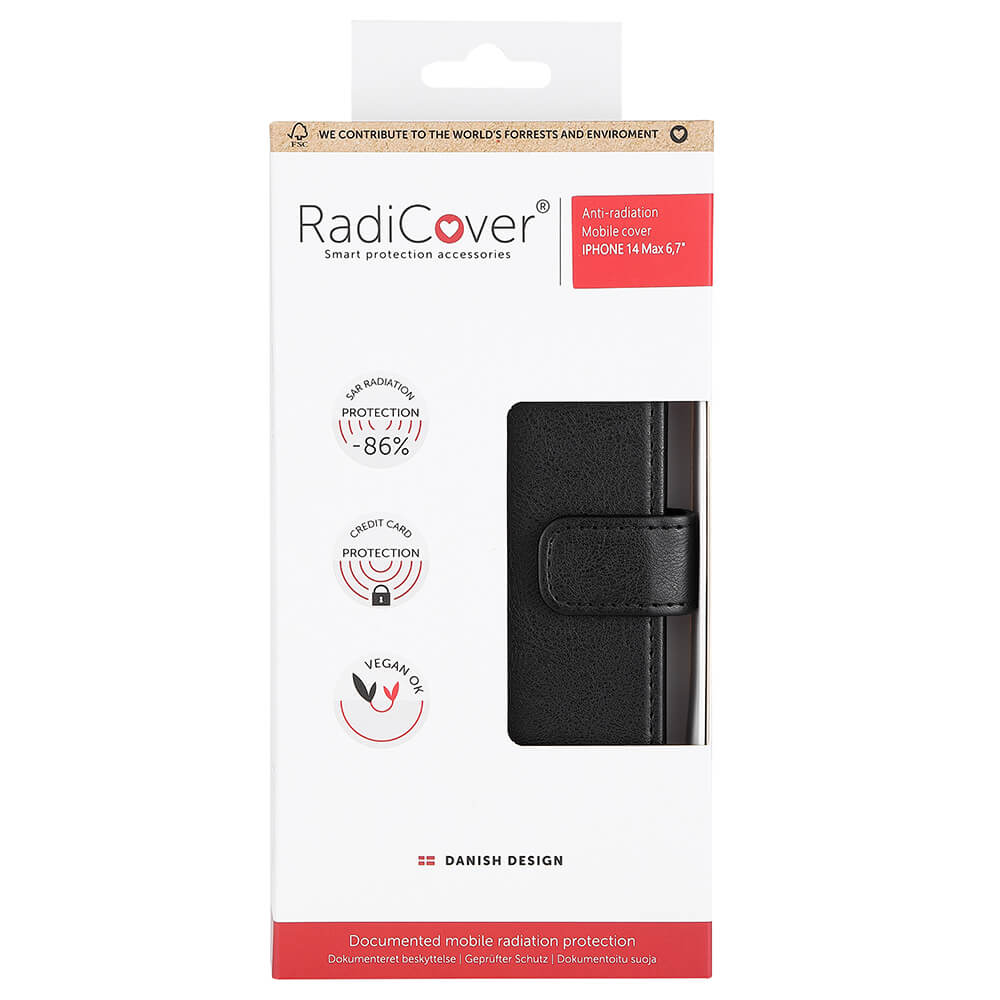 Radicover Radicover iPhone 14 Plus Mobilfodral Strålningsskydd Svart