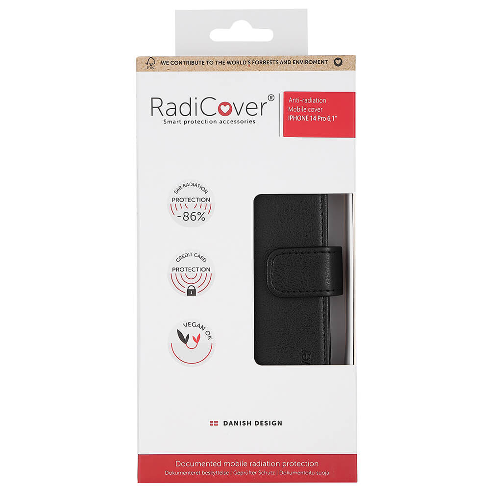 Radicover Radicover iPhone 14 Pro Mobilfodral Strålningsskydd Svart