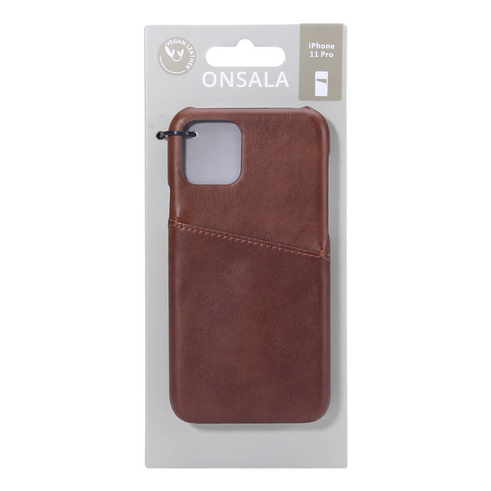 Onsala ONSALA iPhone 11 Pro Skal Kortfack Brun